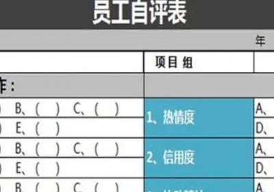 自评关键事项包括