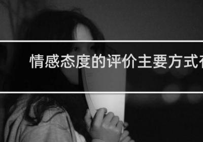 情感态度的评价主要方式有