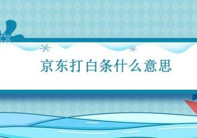 京东打白条什么意思 京东打白条是从哪里扣款