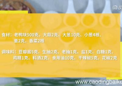 红烧老鸭做法，红烧老鸭怎么做