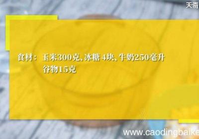 玉米奶昔的做法 玉米奶昔怎么做