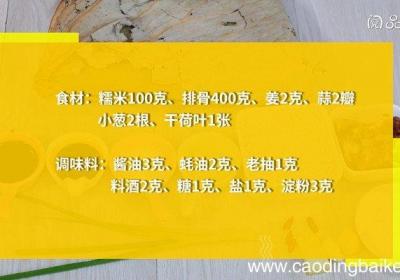 糯米蒸排骨的做法 糯米蒸排骨怎么做