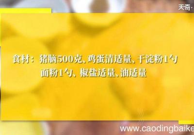 炸猪脑的做法 炸猪脑怎么做