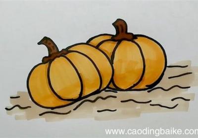 万圣节南瓜简笔画 万圣节南瓜简笔画步骤