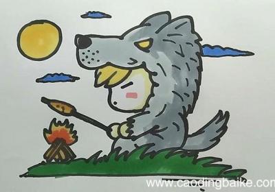万圣节狼少年简笔画 万圣节狼少年的画法