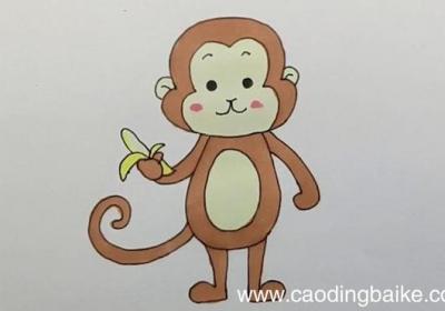 小猴子的简笔画