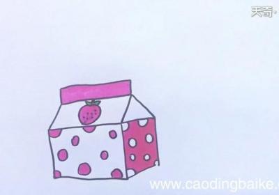 草莓牛奶简笔画