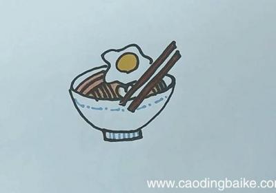 鸡蛋面简笔画