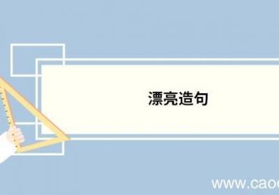 漂亮造句 漂亮的意思
