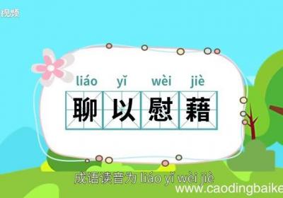 聊以慰藉的意思 聊以慰藉的出处