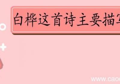 白桦这首诗主要描写什么 白桦主要描写什么