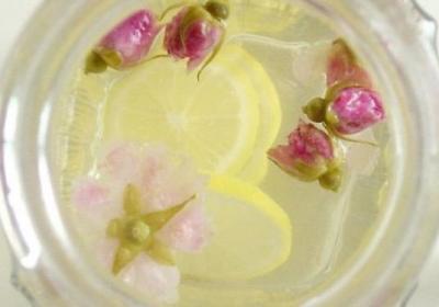 柠檬,玫瑰花,喝茶,花茶
