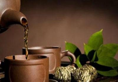喝茶,绿茶,桂花