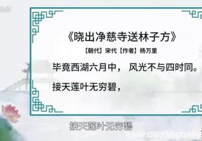 晓出净慈寺送林子方赏析 晓出净慈寺送林子方的赏析