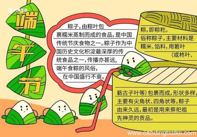 端午节手抄报简单漂亮字少 端午节手抄报简单漂亮字少好看