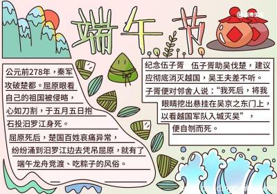 端午节小报模板简单 端午节小报