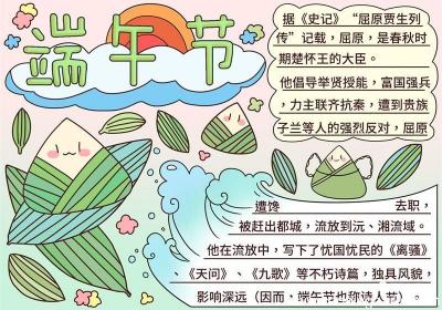 端午节手抄报简单漂亮画法 端午节手抄报简单
