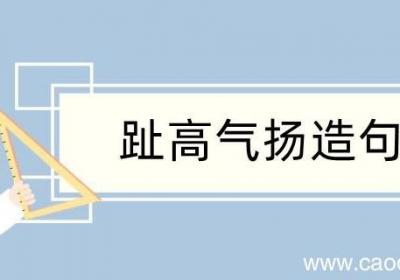 趾高气扬造句 趾高气扬造句咋写