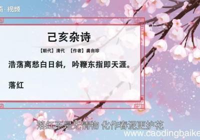 落红不是无情物的作者化作春泥更护花作者是谁