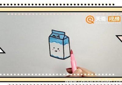 牛奶盒简笔画