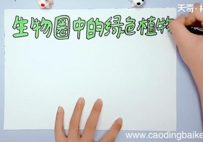 生物圈中的绿色植物手抄报 生物圈中的绿色植物手抄报画报