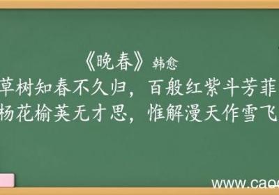 晚春翻译全文 晚春的翻译