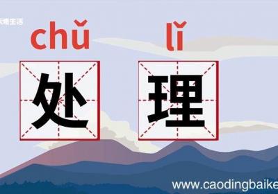 处理的意思 处理是什么意思