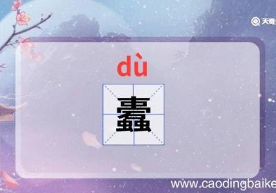 蠹怎么读 蠹怎么读音