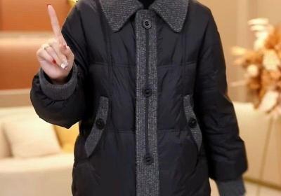 拼多多百亿补贴！蓝旗冬季妈妈短款棉服低价购
