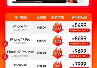 京东11.11开启Apple大促 2025年Apple新品现货首降，至高优惠2100元