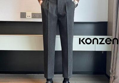 KONZEN男士秋冬毛西装裤直降特惠