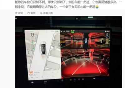 特斯拉自动泊车表现垫底？博主实测引热议