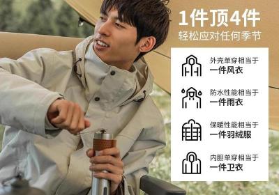 DECATHLON迪卡侬男款冲锋衣限时特惠立减7元