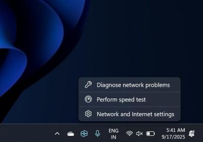 Windows 11任务栏新增网速测试功能，实为Bing测速快捷入口