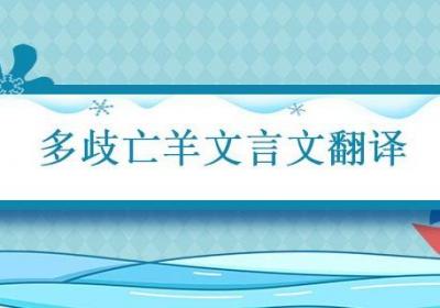 多歧亡羊文言文翻译 杨子之邻人亡羊文言文道理