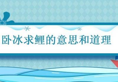 卧冰求鲤的意思和道理 卧冰求鲤的意思