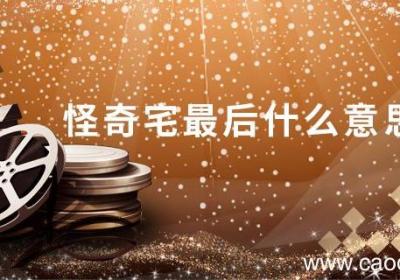 怪奇宅最后什么意思 怪奇宅演的是什么