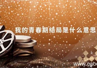 我的青春期结局是什么意思我的青春期结局是什么意思