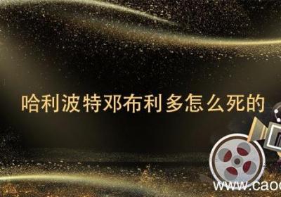 哈利波特邓布利多怎么死的 哈利波特中邓布利多结局 邓布利多怎么死的