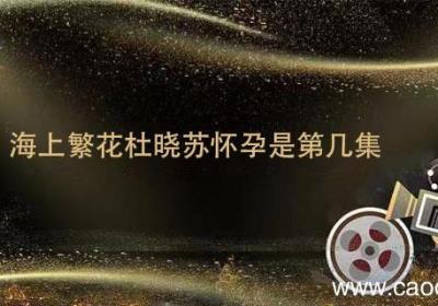 海上繁花杜晓苏怀孕是第几集 海上繁花杜晓苏第几集怀孕