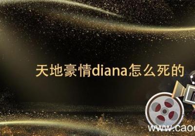 天地豪情diana怎么死的 天地豪情diana分析