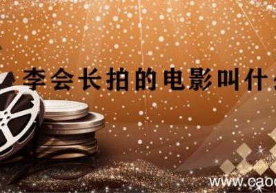 李会长拍的电影叫什么 李会长拍的电影是什么