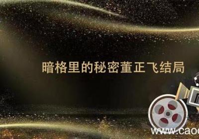 暗格里的秘密董正飞结局 暗格里的秘密董正飞最后怎么样