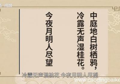 十五夜望月赏析 十五夜望月翻译