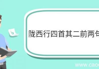 陇西行四首其二前两句的意思 陇西行四首其二前两句意思