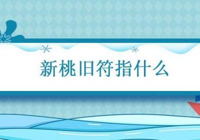 新桃旧符指什么 新桃换旧符桃符指什么