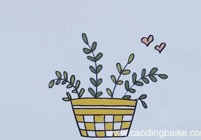 小盆栽简笔画小盆栽怎么画