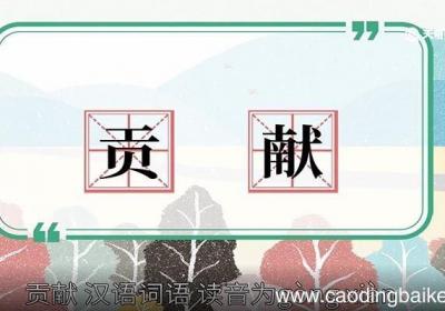 贡献的意思 贡献的意思是什么
