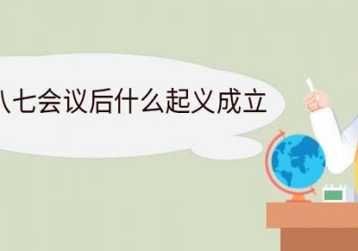 1927年八七会议后什么起义成立 八七会议的主要目的是什么