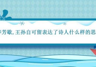 随意春芳歇,王孙自可留表达了诗人什么样的思想感情 王孙自可留表达了诗人什么样的思想感情